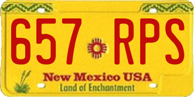 NM license plate 657RPS