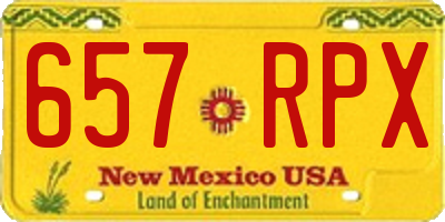 NM license plate 657RPX