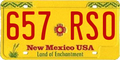 NM license plate 657RSO