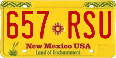 NM license plate 657RSU