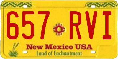NM license plate 657RVI