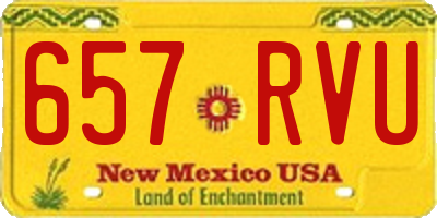 NM license plate 657RVU