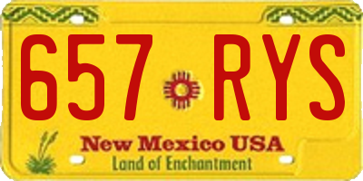 NM license plate 657RYS