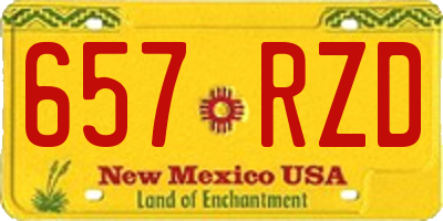NM license plate 657RZD