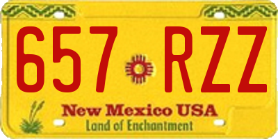 NM license plate 657RZZ