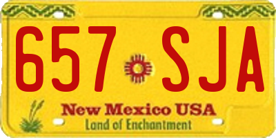 NM license plate 657SJA