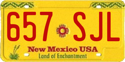 NM license plate 657SJL