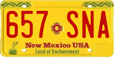 NM license plate 657SNA