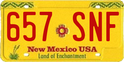 NM license plate 657SNF