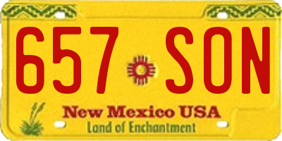 NM license plate 657SON