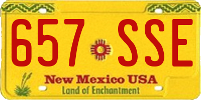 NM license plate 657SSE