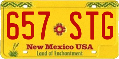 NM license plate 657STG