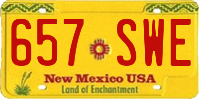 NM license plate 657SWE