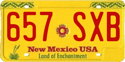 NM license plate 657SXB