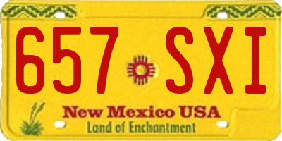 NM license plate 657SXI