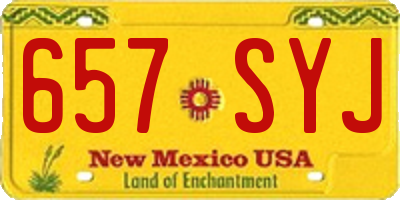 NM license plate 657SYJ