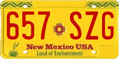 NM license plate 657SZG