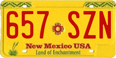 NM license plate 657SZN