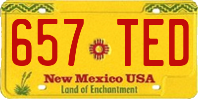 NM license plate 657TED