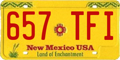 NM license plate 657TFI