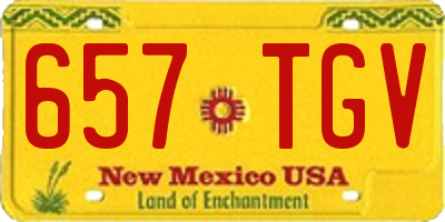 NM license plate 657TGV