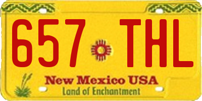 NM license plate 657THL