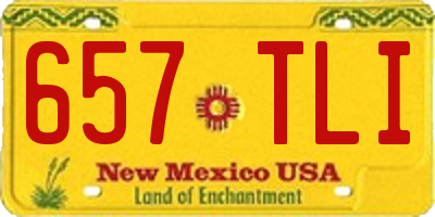 NM license plate 657TLI