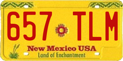 NM license plate 657TLM