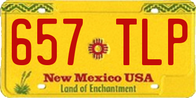 NM license plate 657TLP