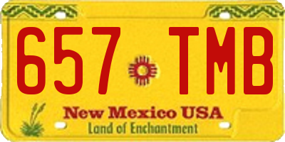 NM license plate 657TMB