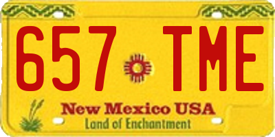NM license plate 657TME