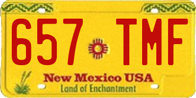 NM license plate 657TMF