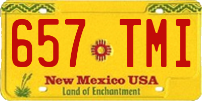 NM license plate 657TMI