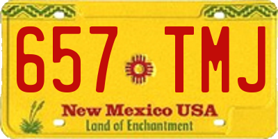 NM license plate 657TMJ
