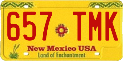 NM license plate 657TMK