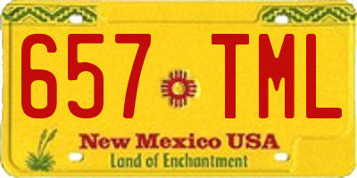 NM license plate 657TML