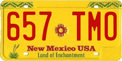 NM license plate 657TMO