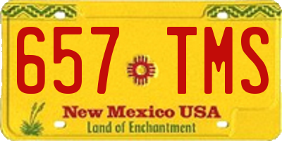NM license plate 657TMS
