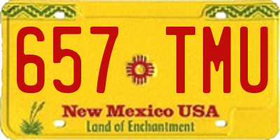 NM license plate 657TMU