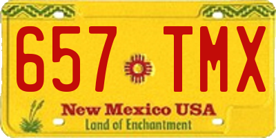NM license plate 657TMX