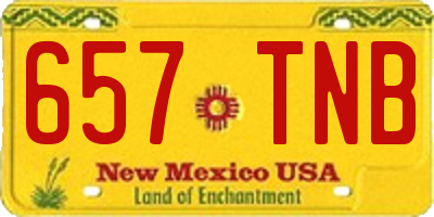 NM license plate 657TNB
