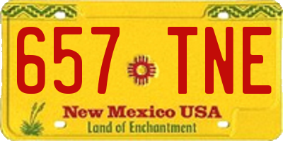 NM license plate 657TNE