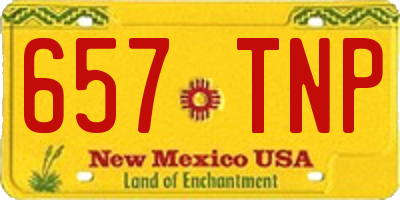 NM license plate 657TNP