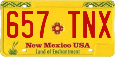 NM license plate 657TNX