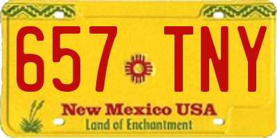 NM license plate 657TNY
