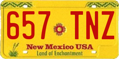 NM license plate 657TNZ
