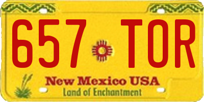 NM license plate 657TOR