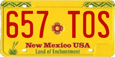 NM license plate 657TOS