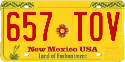 NM license plate 657TOV