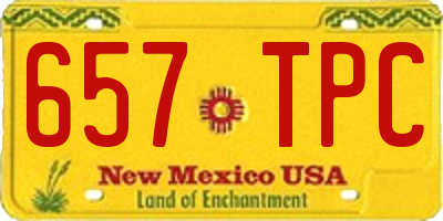 NM license plate 657TPC